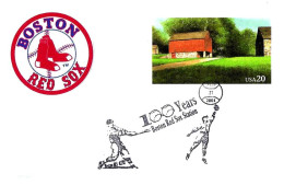 USA - 2001 BOSTON Centenario BOSTON RED SOX Baseball Battitore Batter Esterno Outfielder - 10858 - Storia Postale