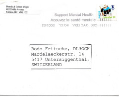 70596 - Canada - 2009 - $1,65 Eishockey EF A Bf V6D 3A0 - SUPPORT MENTAL HEALTH ... -> Schweiz - Hiver 2010: Vancouver