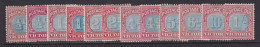 Victoria, Scott J1-J8, J11-J14 (SG D1-D8, Shades), MLH/HR (.5p Thin, 10p Pt OG) - Mint Stamps