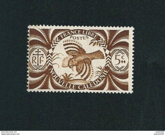 N° 230 Nouvelle Caledonie Cagou (5)  Timbre France Libre Timbre Neuf ** 1942 - Used Stamps