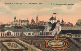 BELGIQUE - Bruxelles - Section Allemande Et Jardin Hollandais - Colorisé - Carte Postale Ancienne - Universal Exhibitions