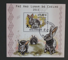 MOZAMBIQUE Lapins, Lapin, Rabbit, Conejo.  Yvert BF N°328 Oblitéré, Used. Emis En 2011 - Conigli