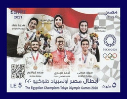 Egypt - 2021 - S/S - ( The Egyptian Champions Tokyo Olympic Games 2020 ) - MNH** - Ungebraucht