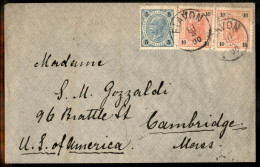 Antichi Stati Italiani - Lombardo Veneto - Territori Italiani D'Austria - Flavon - Busta Per Gli USA Del 10.9.1900 - Other & Unclassified