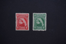 (T7) Newfoundland - 1897 Queen Victoria - 1c (Red & Green) - MH - 1865-1902