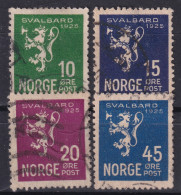 NORWAY 1925 - Canceled - Sc# 111-114 - Used Stamps