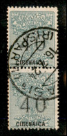 Colonie - Cirenaica - 1924 - 40 Cent (2) - Coppia Verticale Usata - Un Valore Con Foro Di Spillo (300) - Other & Unclassified