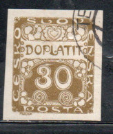 CZECH CECA CZECHOSLOVAKIA CESKA CECOSLOVACCHIA 1918 1920 POSTAGE DUE DOPLATIT 30h USED USATO OBLITERE' - Strafport