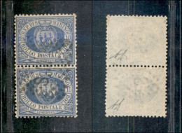 SAN MARINO - 1877 - 10 Cent (3) - Coppia Usata (600+) - Autres & Non Classés