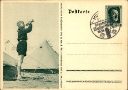 EUROPA - GERMANIA - Cartolina Postale Da 6 Pfennig - Munchen 25.9.37 Mussolini Hitler - Sonstige & Ohne Zuordnung