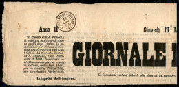 Documenti E Varie - Da Desenzano A Milano 1 (P.ti 8) - Testata Del Giornale Di Verona Del 11.7.1861 - Other & Unclassified