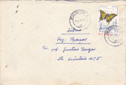 BUTTERFLY- OLD WORLD SWALLOWTAIL, STAMP ON COVER, 1962, ROMANIA - Lettres & Documents