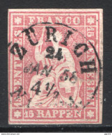 Svizzera 1854 Unif.28b O/Used VF/F - Usados