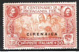 Cirenaica 1923 Sass.2a Ritocco **/MNH VF/F - Cirenaica
