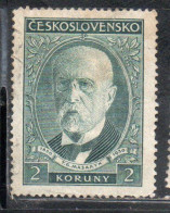 CZECH REPUBLIC CECA CZECHOSLOVAKIA CESKA CECOSLOVACCHIA 1930 PRESIDENT THOMAS GARRIGUE MASARYK 2k MH - Neufs