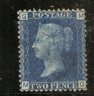 INGLATERRA  IVERT 27 (º)   2  Peniques Azul  1858/1864  NL047 - Oblitérés