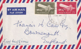 AUSTRALIA 1964 AIR MAIL SET ON COVER TO ENGLAND. - Covers & Documents