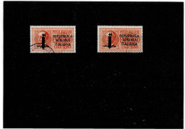 ITALIA ,Repubblica Sociale ,"Espressi",con Soprastampo ,2,50. Arancio ,2 Pezzi Usati ,qualita Ottima - Express Mail