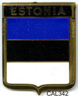 CAL342 - PLAQUE CALANDRE AUTO - ESTONIA - Emailschilder (ab 1960)