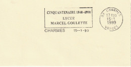 H 1040) Frankreich 1999 MSt 88 Charmes: 50 Jahre Lycée Marcel Coulette - Autres & Non Classés