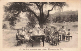 ECOLE - La Terre Appartient Aux Enfants Debonnaires De Dieu - Carte Postale Ancienne - Schulen