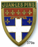 CAL379a - PLAQUE CALANDRE AUTO - JUAN LES PINS - Plaques émaillées (après 1960)