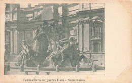 ITALIE - Roma - Fontana Detta Dei Quattro Fiumi - Piazza Navona - Carte Postale Ancienne - Plaatsen & Squares