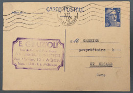 France Entier Type Marianne 12f. Carte Postale - (B1802) - Andere & Zonder Classificatie