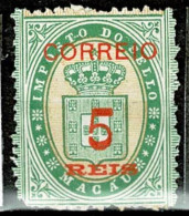 Macau, 1887, # 29d, MNG - Unused Stamps