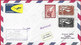 GERMANY - FIRST FLIGHT LUFTHANSA LH 421A FROM NEW YORK TO FRANKFURT *17.3.1960 - OFFICIAL COVER FROM O.N.U - Premiers Vols