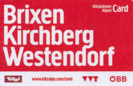 Österreich Brixen Kirchberg Westendorf Kitzbühler Alpen Card 2023 Ticket Mehrfach Bus + Bahn ÖBB - Europe