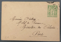 France Entier Type Sage 5c. - Enveloppe - Date : 034 - (B1986) - Bandes Pour Journaux