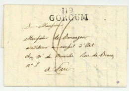 119 GORCUM Departement Conquis 1813 LAS Godeau D'Entraigues (1785-1856) Sous Prefet - 1792-1815: Dipartimenti Conquistati