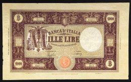 1000 LIRE BARBETTI GRANDE M BI 11 08 1943 Piccole Mancanze , Ma Naturale  LOTTO 2326 - 1000 Lire