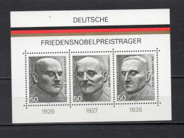 ALLEMAGNE  BLOC   N° 10    NEUF SANS CHARNIERE COTE  3.25€    PRIX NOBEL DE LA PAIX - 1959-1980