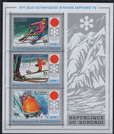 Burundi 1971 OBCn° Bloc 56 *** MNH Cote 6 Euro Sport Jeux Olympiques Sapporo - Blocs-feuillets