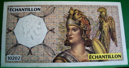 ECHANTILLON 200 Francs  MONTESQUIEU  Type Athéna à Droite FILIGRANE Visible  BILLET DE TEST POUR DISTRIBUTEUR - Ficción & Especímenes