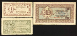 Banca Per L'Economia Per L'Istria Fiume E Il Litorale Sloveno 1 + 5 E 100 Lire 1945 LOTTO 1874 - Sin Clasificación
