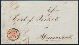 1852 3kr HP III. Enyhén üreges Nyomat Levélen / 3kr HP III. With Plate Flaw On Cover "SZÁSZVÁROS" - Other & Unclassified