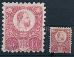 * 1871 Réznyomat 5kr Vésésjavítás A Bal Alsó értékszámnál / Mi 10 With Plate Flaw - Other & Unclassified