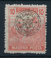 * Nagyvárad 1919 Magyar Posta 10f Elcsúszott Felülnyomással / Shifted Overprint. Signed: Bodor - Altri & Non Classificati