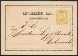 1872 2kr Díjjegyes Levelezőlap / PS-card "DEÉS" - Altri & Non Classificati