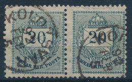 O 1881 20kr Pár 12 : 11 3/4 Fogazás / Pair, Perforation 12 : 11 3/4 - Autres & Non Classés