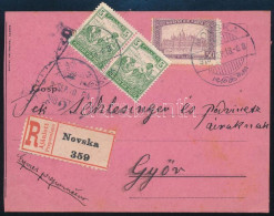 1918 Ajánlott Levelezőlap / Registered Postcard "NOVSKA" - Győr - Sonstige & Ohne Zuordnung