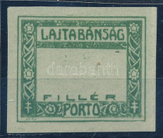 (*) Nyugat-Magyarország VII. 1921 Portóbélyeg Vágott Próbanyomata értékszám Nélkül, Gumi Nélküli Papíron / Postage Due S - Altri & Non Classificati