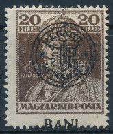 * Kolozsvár 1919 Károly 20f Elcsúszott Felülnyomással, A BANI Szó Alulra Került / Mi 47 I With Shifted Overprint. Signed - Altri & Non Classificati