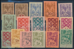 (*), O Nagyvárad II. 1945 16 Db Vágott Bélyeg / 16 Imperforate Stamps. Signed: Bodor - Altri & Non Classificati