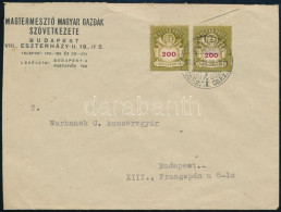 1946 (21. Díjszabás) Budapest Helyi Levél 2 X 200 Milliárd P Bérmentesítéssel / 2 X Mi 917 On Local Cover - Other & Unclassified