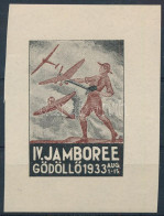 ** 1933/7a Cserkész IV. Jamboree Gödöllő, Repülők Emlékív (100.000) / Scout Jamboree Souvenir Sheet - Autres & Non Classés