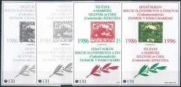 ** 1996/13-14 IV. 10 éves A MABÉOSZ Szlovák és Cseh Szekciója 2 Db Emlékív Pár Azonos Sorszámmal (80.000) / Souvenir She - Sonstige & Ohne Zuordnung